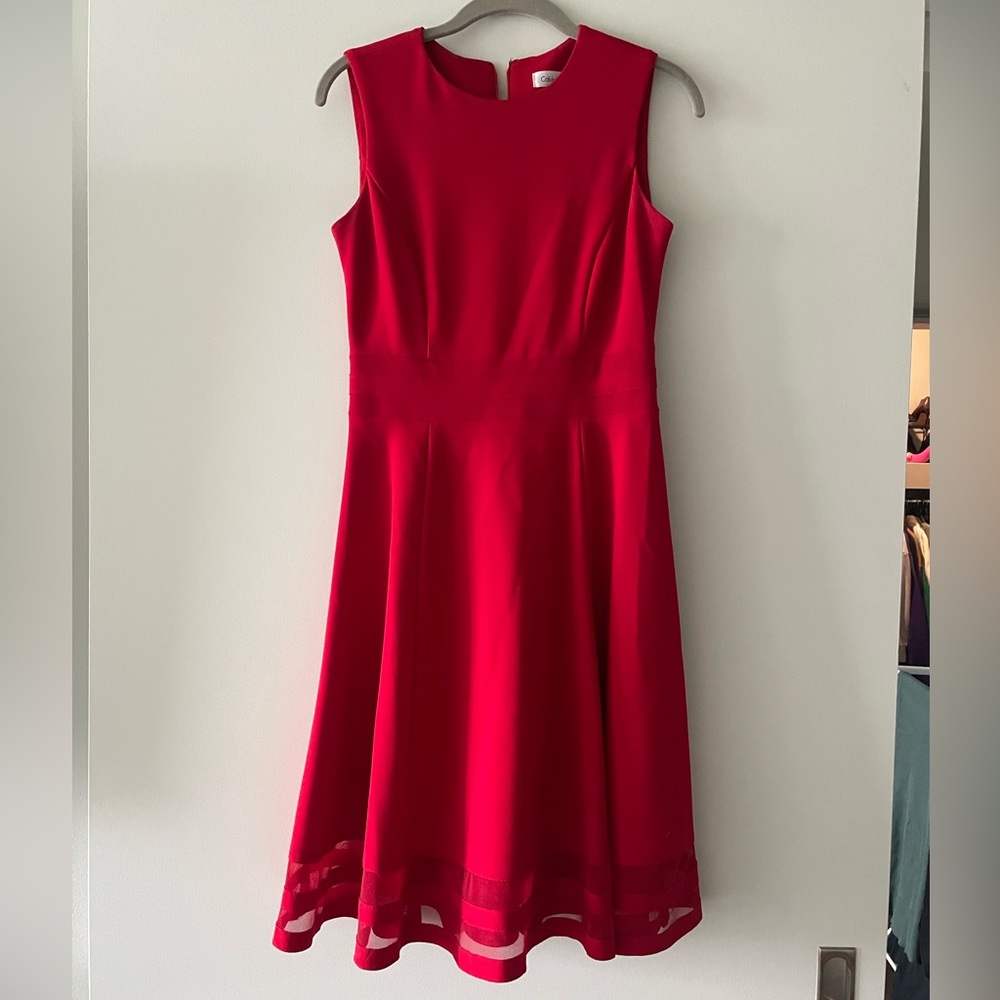 Like new! Red Calvin Klein size 2 dress